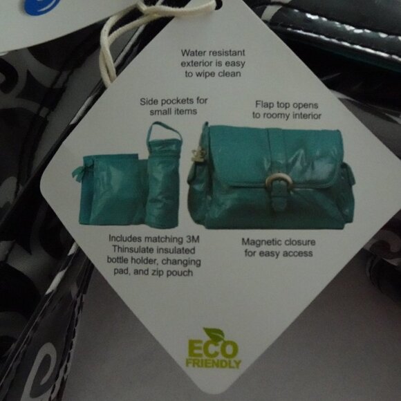 Kalencom Baby Diaper Bag + Bottle Bag Zip Pouch Changing Pad Accessories - Picture 10 of 12